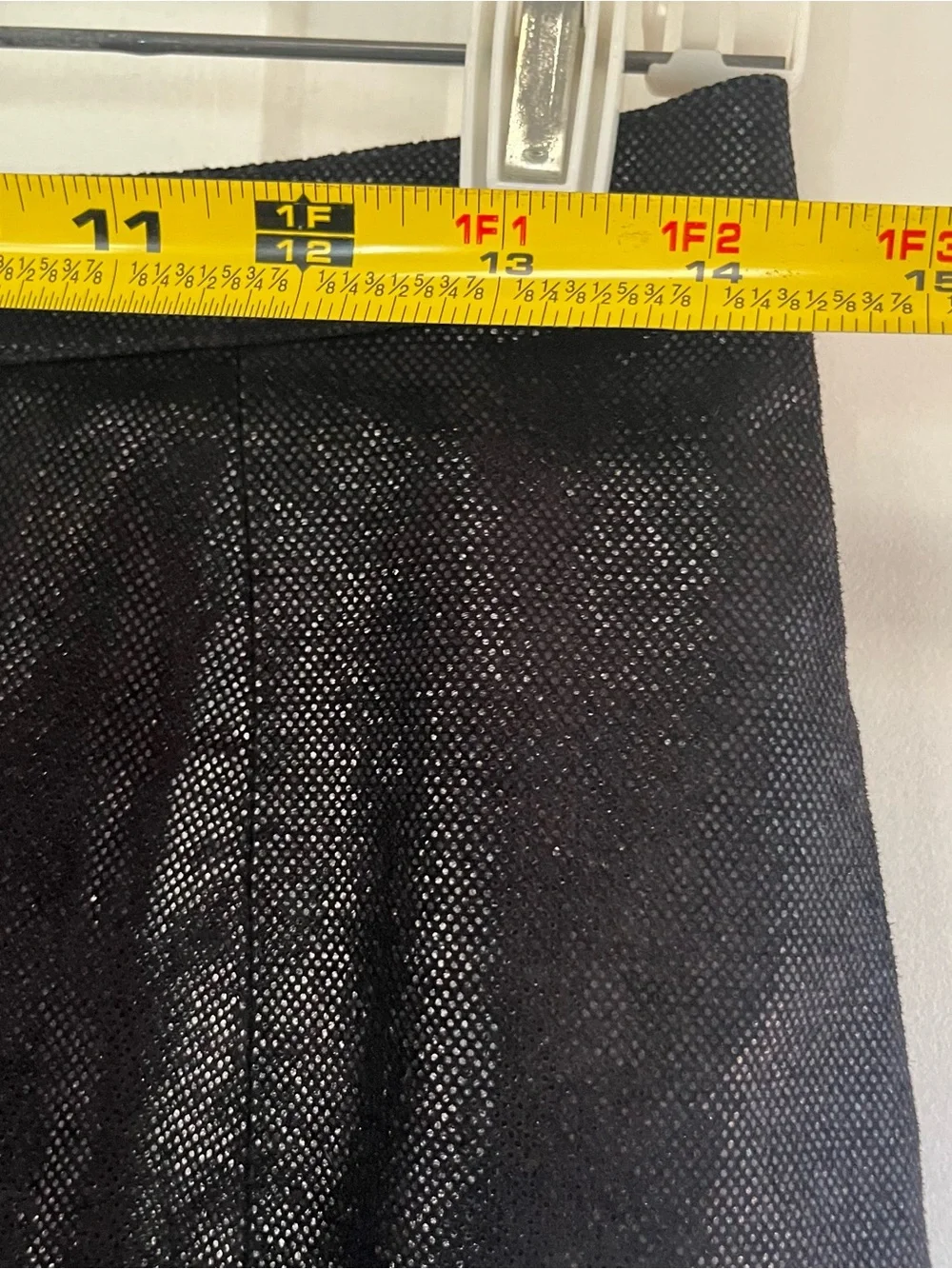 VTG Paolo Santini Metallic Black Shimmer 100% Leather Mini Skirt SZ 8